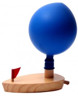 Drvena igračka Smart Baby - Čamac s balonom