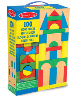 Drveni konstruktor Melissa & Doug, 100 dijelova