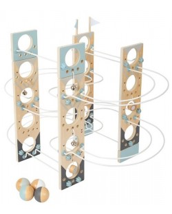 Drvena igra Small Foot - Modularna staza s kuglicama