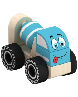 Drvena igračka za sastavljanje Acool Toy - Miješalica za beton, 3 dijela