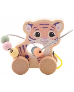 Drvena igračka za povlačenje Joueco – Tigar