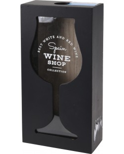 Drvena kutija za plutene čepove H&S - Wine shop, 13 х 5.8 х 24 cm, crna