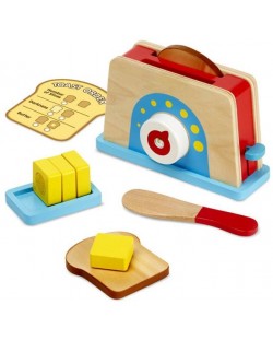 Drveni set Melissa & Doug  - Toster za kruh i maslac