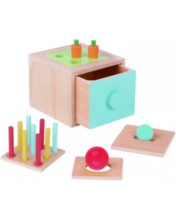 Drvena kocka 4 u 1 Tooky Toy - Montessori