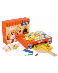 Drveni set Tooky Toy - Domaća pizza, 39 komada