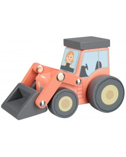 Drvena igračka Orange Tree Toys - Traktor s utovarivačem