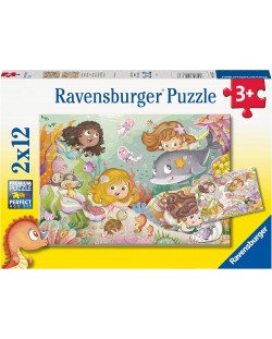 Dječja slagalica Ravensburger od 2 x 12 dijelova - Sirene