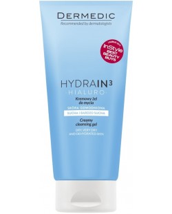 Dermedic Hydrain3 Hialuro Kremasti gel za čišćenje lica, 200 ml