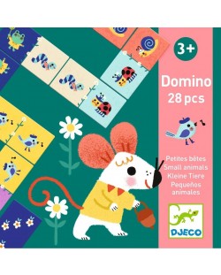 Dječji domino Djeco - Male životinje, 28 elemenata