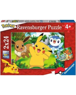 Dječja slagalica Ravensburger od 2 x 24 dijela - Pikachu i prijatelji