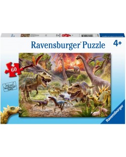 Dječja slagalica Ravensburger od 60 dijelova - Bitka dinosaura