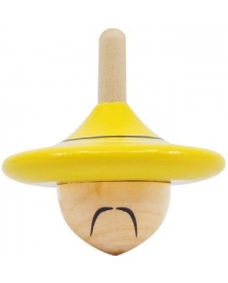 Dječja igračka Svoora - Kinez, drveni zvrk Spinning Hats