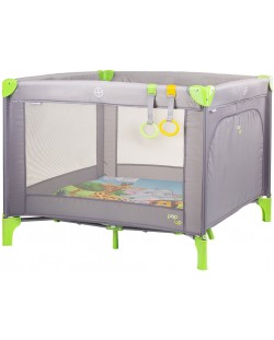 Dječji prijenosni krevetić za igru Chipolino - Pop Up, Džungla, siva