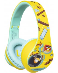 Dječje slušalice PowerLocus - P2 Kids Angry Birds, bežične, zeleno/žute