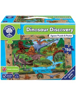 Dječja slagalica Orchard Toys – Dinosaursko otkriće, 150 dijelova