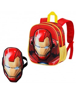 Dječji ruksak Karactermania Iron Man - Armour, 3D, s maskom