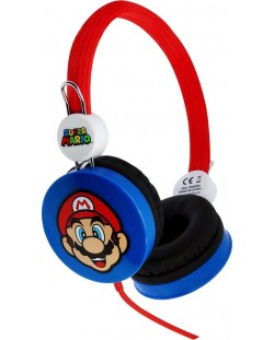 Dječje slušalice OTL Technologies - Core Super Mario, plavo/crvene