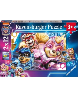 Dječja slagalica Ravensburger od 2 x 12 dijelova - Paw Patrol: Super film