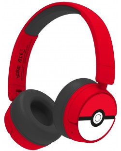 Dječje slušalice OTL Technologies - Pokemon Pokeball, crvene