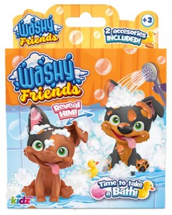 Dječja igračka Kidz World Washy Friends - Blato štene za kupanje, Corgi