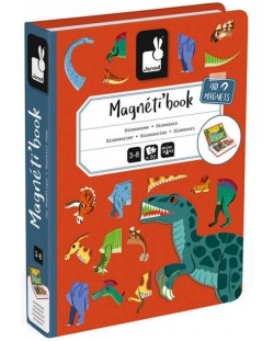 Dječja magnetska knjiga Janod - Dinosauri, 50 komada