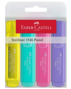 Set tekst markera Faber-Castell 1546 - 4 boje, pastelne boje