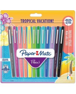 Flomasteri Paper Mate Flair - Tropical Vacation, 12 boja