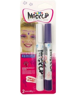 Flomasteri za lice Carioca Mask up - Princeza, 2 boje