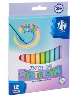 Flomasteri Astra Pastel Line - 12 pastelnih boja