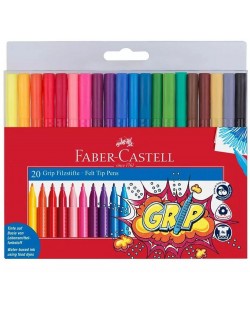 Flomasteri Faber-Castell Grip - 20 boja