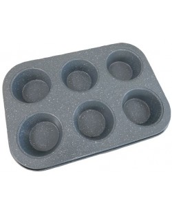 Kalup za pečenje 6 muffina  Morello - Gray, 26.5 х 18.5 cm, sivi