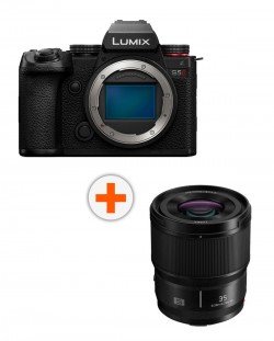 Fotoaparat Panasonic - Lumix S5 II, 24.2MPx, Black + Objektiv Panasonic - Lumix S, 35mm, f/1.8