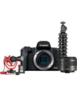 Fotoaparat Canon - EOS M50 Mark II, crni + Vlogger KIT
