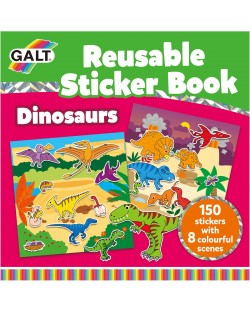 Knjižica s naljepnicama Galt – Dinosaurusi, 150 naljepnica za višekratnu upotrebu