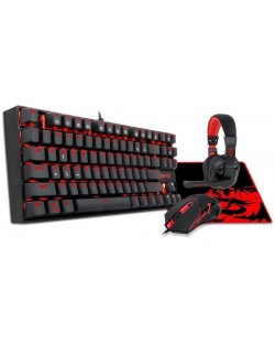 Gaming komplet Redragon - K552-BB, 4in1, crni/crveni