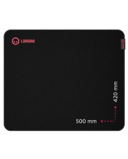 Gaming podloga za miš Lorgar - Main 325, XL, mekana, crna/crvena