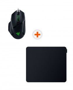 Gaming miš i podloga Razer - Basilisk V3 + Sphex V3 L, crni