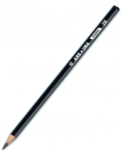 Grafitna olovka Ars Una - 2B, crna, prugasta