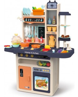 Set za igru Raya Toys - Dječja kuhinja s vodom i parom, narančasta
