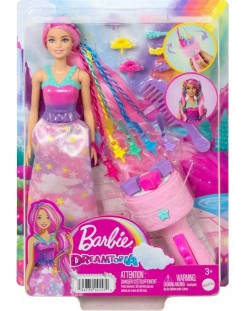 Set za igru Barbie Dreamtopia - Lutka za frizure s dodacima