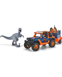 Set za igru Dickie Toys - Jeep s prikolicom i dinosaurom