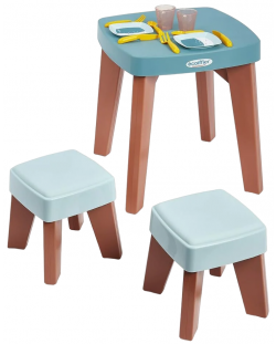Set za igru Ecoiffier - Stol sa stolicama i posuđem
