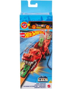 Set za igru Hot Wheels City - Lanser kolica, Dinosaur