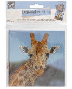 Kartice za slikanje perlama Grafix - Životinje, 2 komada, 13 х 13 cm