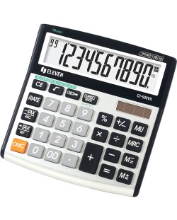 Kalkulator Eleven - CT-500VII, stolni, 10 znamenki, crno/bijeli