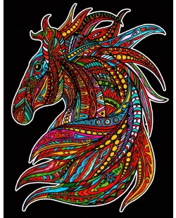 Slika za bojanje ColorVelvet - Divlji konj, 47 х 35 cm