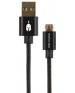 Kabel Spartan Gear - USB-microUSB, 3 m, crni
