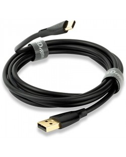 Kabel QED - Connect QE8187, USB-C/USB-A, 1.5m, crni