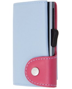 Držač kartice C-Secure - novčanik i pretinac za kovanice, plavi i ružičasti