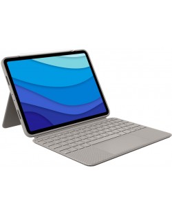 Tipkovnica Logitech - Combo Touch, iPad Pro 11'' 1st, 2nd, 3rd gen, Sand
